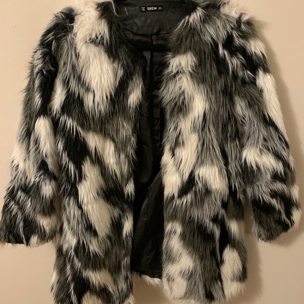 Shein fluffy coat